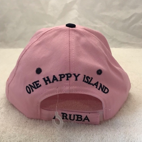 ARUBA-One Happy Island Women's Adjustable Pink Beach & Baseball Cap - Picture 9 of 11